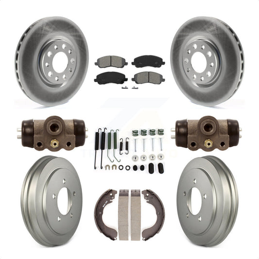 [Avant + Arrière] Kit de disque (revêtu) et plaquette (semi-métallique) de frein pour 2017 Jeep Compass rear brakes avec 305mm Diameter Rotor KGS-102325 par Transit Auto