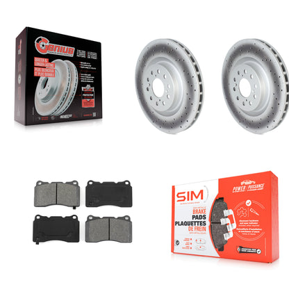 [Avant] Kit de disque (revêtu) et plaquette (semi-métallique) de frein pour 2017-2019 Honda Civic Type R KGS-102326