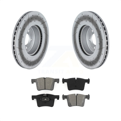 [Avant] Kit de disque (revêtu) et plaquette (semi-métallique) de frein pour 2018-2019 BMW 330i GT xDrive avec 370mm Diameter Rotor KGS-102329 par Transit Auto