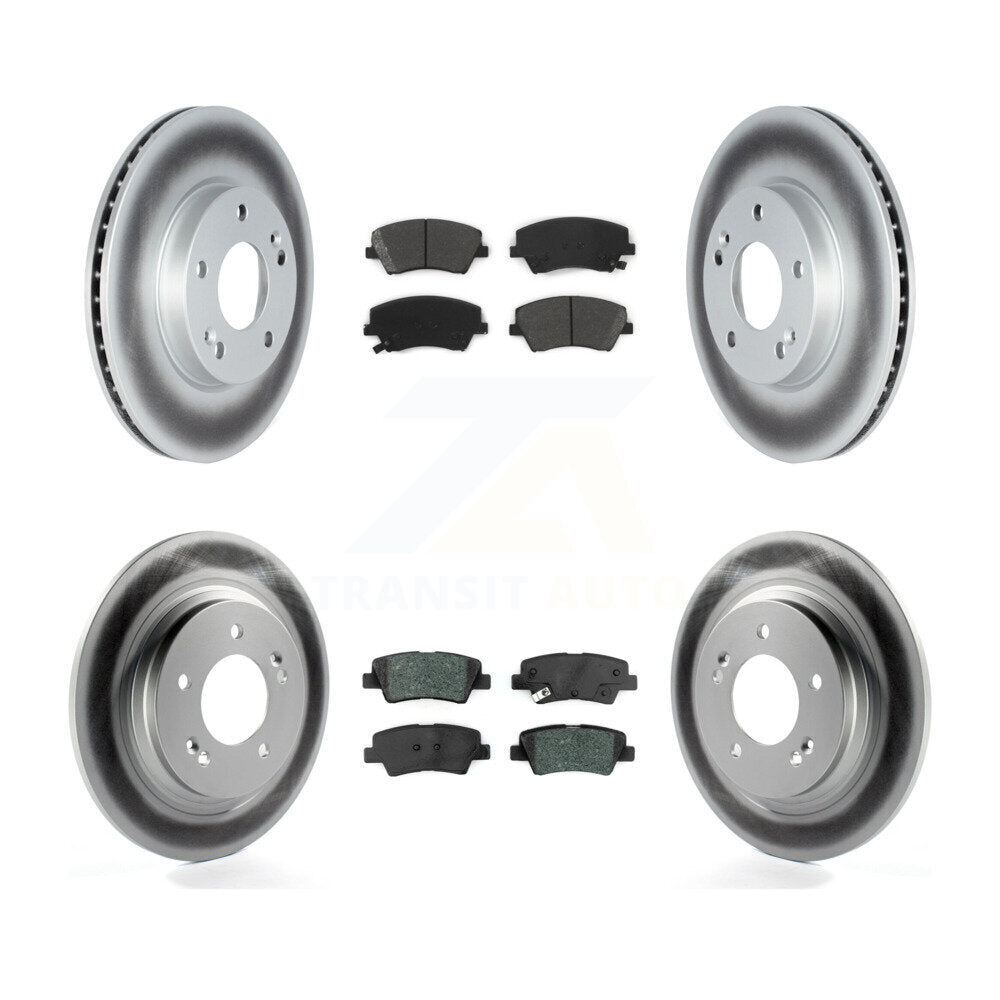 [Avant + Arrière] Kit de disque (revêtu) et plaquette (semi-métallique) de frein pour Kia Niro Hyundai Ioniq KGS-102338