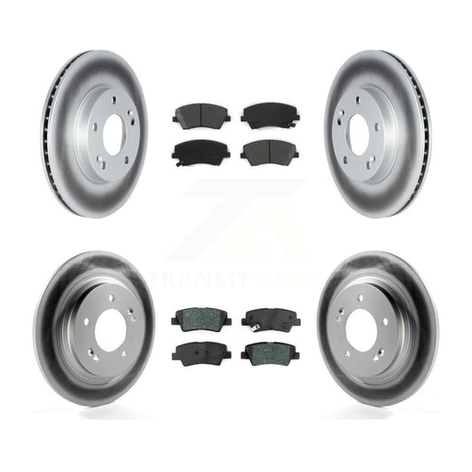 [Avant + Arrière] Kit de disque (revêtu) et plaquette (semi-métallique) de frein pour Kia Niro Hyundai Ioniq KGS-102338