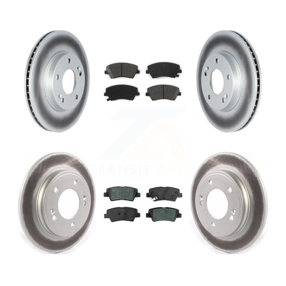 [Avant + Arrière] Kit de disque (revêtu) et plaquette (semi-métallique) de frein pour Kia Niro Hyundai Ioniq KGS-102339