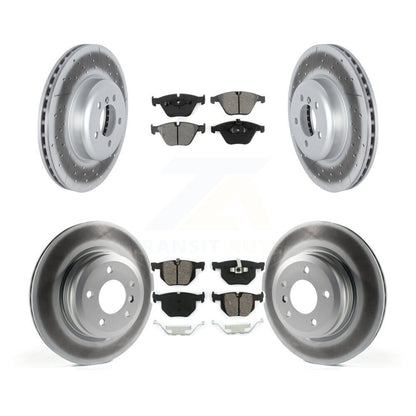 [Avant + Arrière] Kit de disque (revêtu) et plaquette (semi-métallique) de frein pour 2012 BMW 335i Convertible Coupe avec Blue Painted Calipers KGS-102345