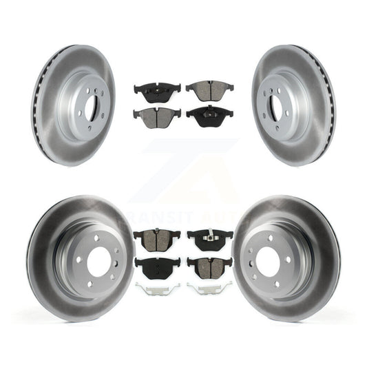 [Avant + Arrière] Kit de disque (revêtu) et plaquette (semi-métallique) de frein pour 2012 BMW 335i Convertible Coupe avec Blue Painted Calipers KGS-102346