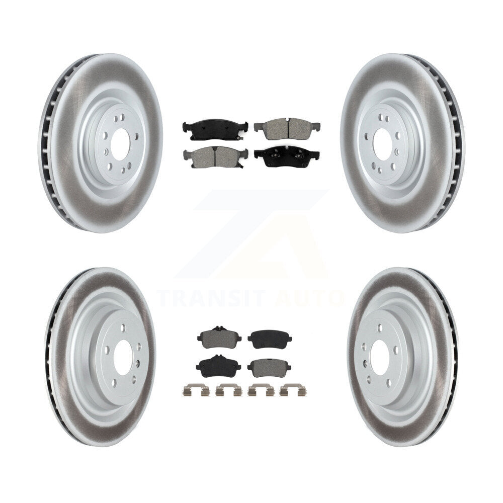 [Avant + Arrière] Kit de disque (revêtu) et plaquette (semi-métallique) de frein pour Mercedes-Benz GLS450 GL450 GL350 ML250 KGS-102348