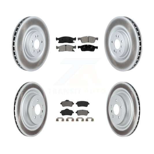 [Avant + Arrière] Kit de disque (revêtu) et plaquette (semi-métallique) de frein pour Mercedes-Benz GLS450 GL450 GL350 ML250 KGS-102348