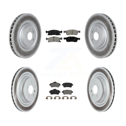 [Avant + Arrière] Kit de disque (revêtu) et plaquette (semi-métallique) de frein pour Mercedes-Benz GLS450 GL450 GL350 ML250 KGS-102349