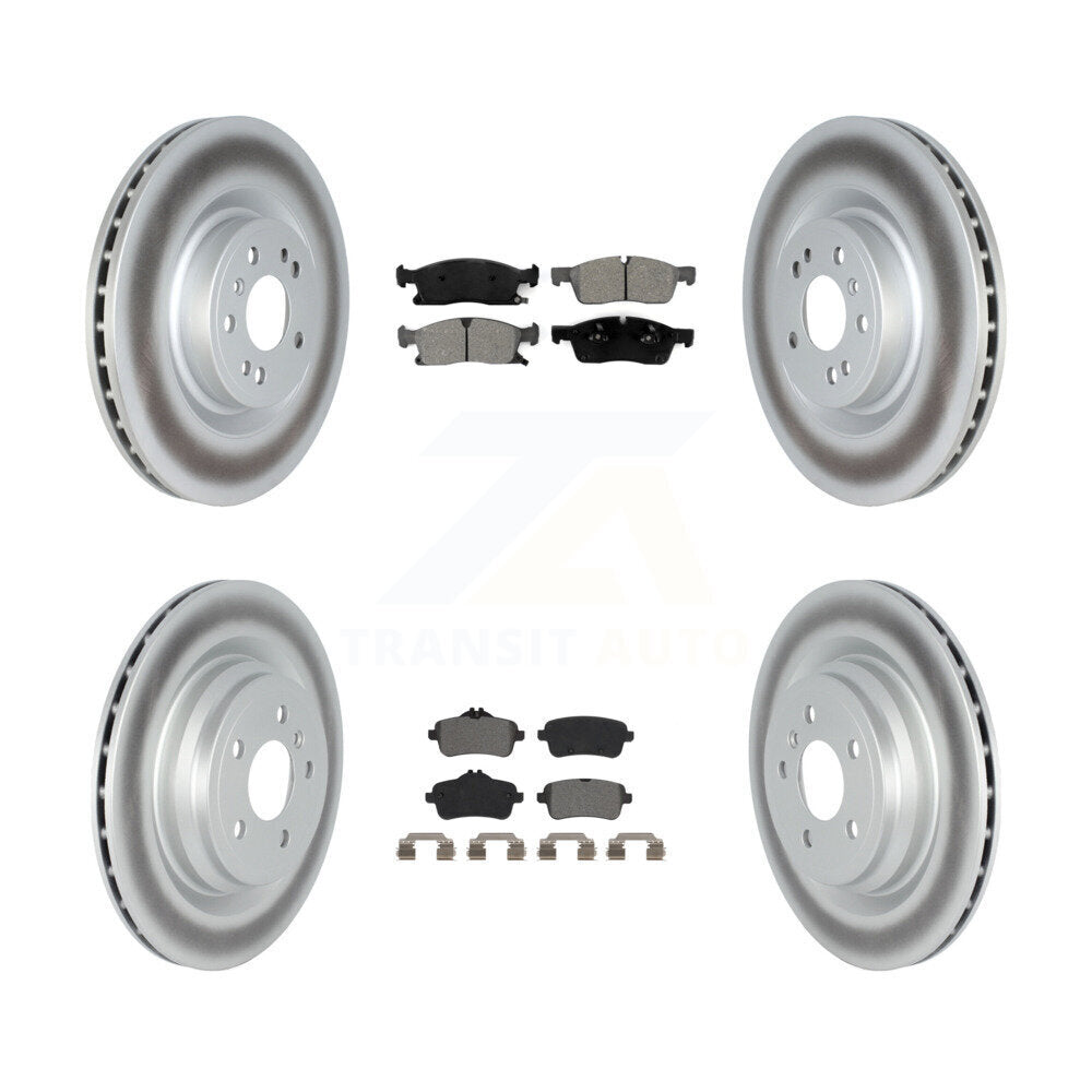 [Avant + Arrière] Kit de disque (revêtu) et plaquette (semi-métallique) de frein pour 2016-2017 Mercedes-Benz GLE400 avec AMG Package KGS-102350