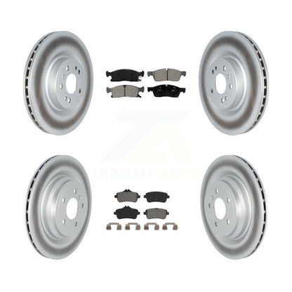 [Avant + Arrière] Kit de disque (revêtu) et plaquette (semi-métallique) de frein pour 2016-2017 Mercedes-Benz GLE400 avec AMG Package KGS-102350