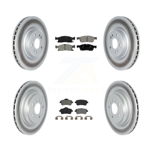 [Avant + Arrière] Kit de disque (revêtu) et plaquette (semi-métallique) de frein pour 2016-2017 Mercedes-Benz GLE400 avec AMG Package KGS-102350