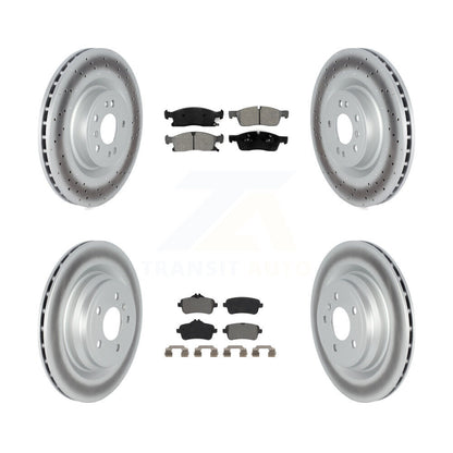 [Avant + Arrière] Kit de disque (revêtu) et plaquette (semi-métallique) de frein pour 2016-2017 Mercedes-Benz GLE400 avec AMG Package KGS-102351