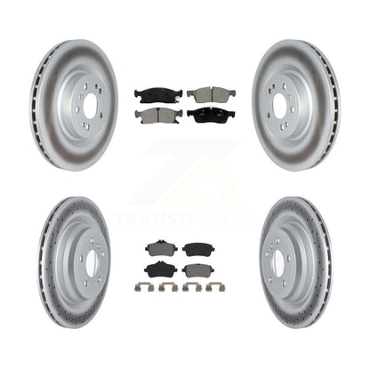[Avant + Arrière] Kit de disque (revêtu) et plaquette (semi-métallique) de frein pour 2016-2017 Mercedes-Benz GLE400 avec AMG Package KGS-102352
