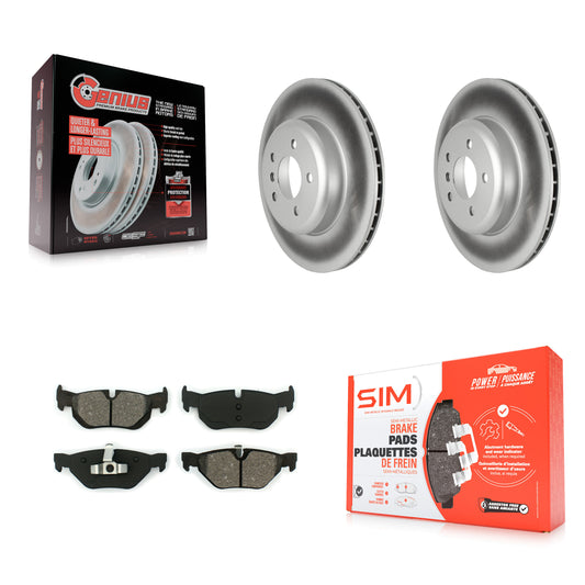 [Arrière] Kit de disque (revêtu) et plaquette (semi-métallique) de frein pour 2013 BMW 328i xDrive 3.0L avec M Sport Performance Brakes KGS-102358