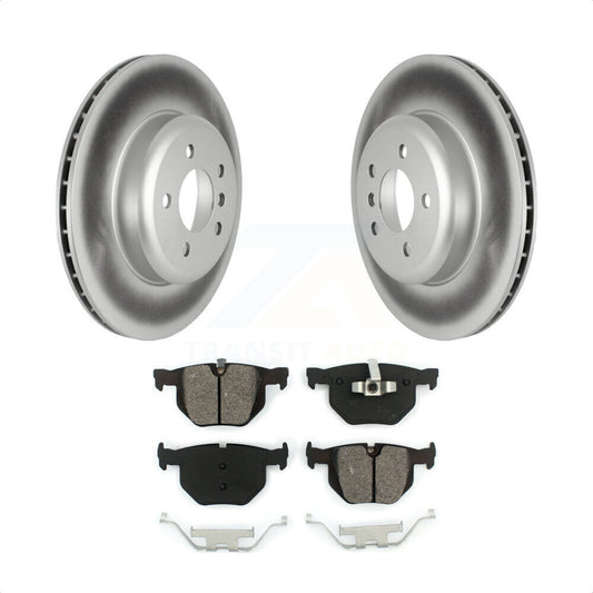 [Arrière] Kit de disque (revêtu) et plaquette (semi-métallique) de frein pour 2013 BMW 335i Convertible Coupe avec Blue Painted Calipers KGS-102362 par Transit Auto