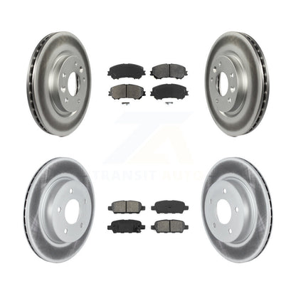 [Avant + Arrière] Kit de disque (revêtu) et plaquette (semi-métallique) de frein pour 2019 Nissan Rogue Sport Qashqai avec Manual Parking SL KGS-102365