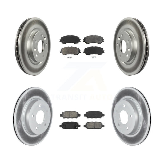 [Avant + Arrière] Kit de disque (revêtu) et plaquette (semi-métallique) de frein pour 2019 Nissan Rogue Sport Qashqai avec Manual Parking SL KGS-102365