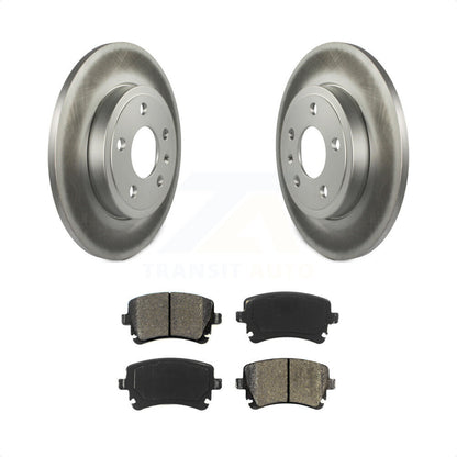 [Arrière] Kit de disque (revêtu) et plaquette (semi-métallique) de frein pour 2008 Audi A4 Quattro avec 300mm Diameter Rotor KGS-102369 par Transit Auto