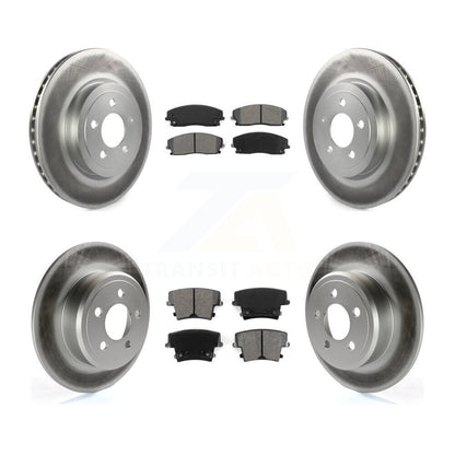 [Avant + Arrière] Kit de disque (revêtu) et plaquette (semi-métallique) de frein pour 2015-2018 Dodge Charger RWD avec 3.6L avec 345mm Diameter Rotor KGS-102376