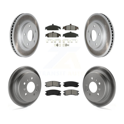 [Avant + Arrière] Kit de disque (revêtu) et plaquette (semi-métallique) de frein pour Pontiac Grand Am Oldsmobile Alero KGS-102377