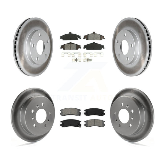 [Avant + Arrière] Kit de disque (revêtu) et plaquette (semi-métallique) de frein pour Pontiac Grand Am Oldsmobile Alero KGS-102377