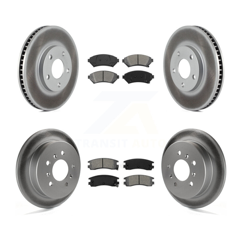 [Avant + Arrière] Kit de disque (revêtu) et plaquette (semi-métallique) de frein pour Chevrolet Impala Monte Carlo Oldsmobile Intrigue KGS-102378