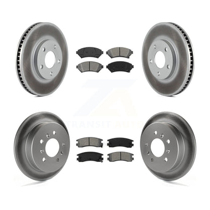 [Avant + Arrière] Kit de disque (revêtu) et plaquette (semi-métallique) de frein pour Chevrolet Impala Monte Carlo Oldsmobile Intrigue KGS-102378
