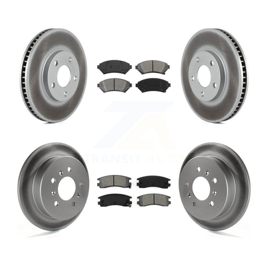 [Avant + Arrière] Kit de disque (revêtu) et plaquette (semi-métallique) de frein pour Chevrolet Impala Monte Carlo Oldsmobile Intrigue KGS-102378