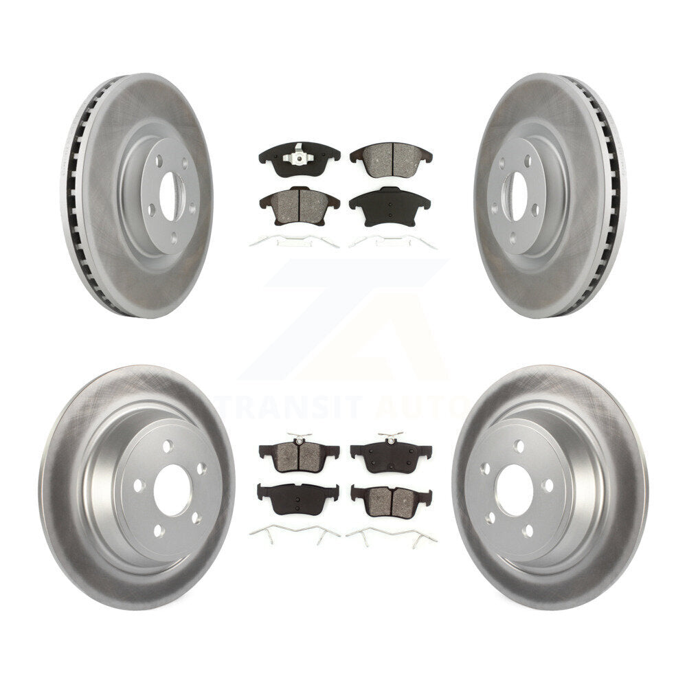 [Avant + Arrière] Kit de disque (revêtu) et plaquette (semi-métallique) de frein pour 2019-2020 Ford Police Responder Hybrid SSV Plug-In KGS-102379