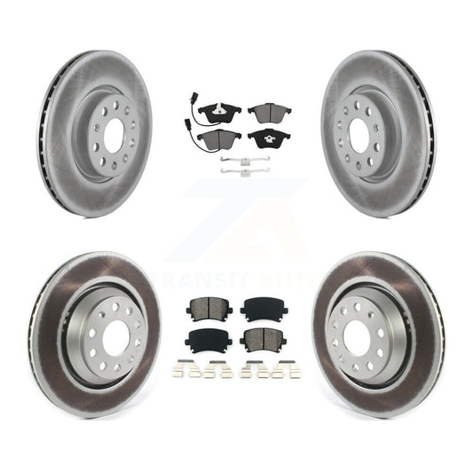 [Avant + Arrière] Kit de disque (revêtu) et plaquette (semi-métallique) de frein pour Volkswagen CC KGS-102383