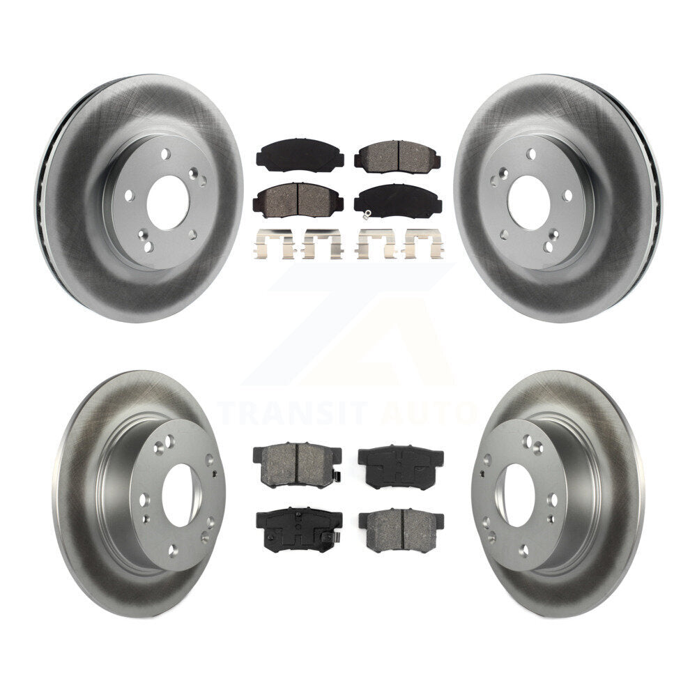 [Avant + Arrière] Kit de disque (revêtu) et plaquette (semi-métallique) de frein pour Honda Accord KGS-102388