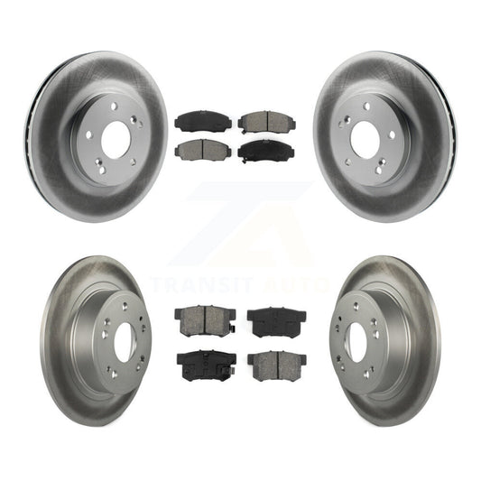 [Avant + Arrière] Kit de disque (revêtu) et plaquette (semi-métallique) de frein pour 2006-2007 Honda Accord Hybrid avec 3.0L KGS-102390