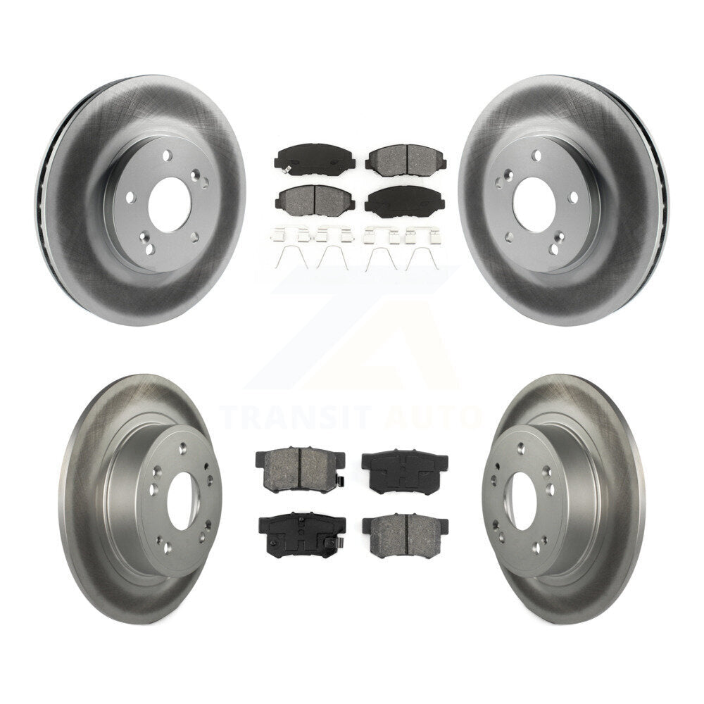 [Avant + Arrière] Kit de disque (revêtu) et plaquette (semi-métallique) de frein pour 2005 Honda Accord Hybrid avec 3.0L KGS-102391