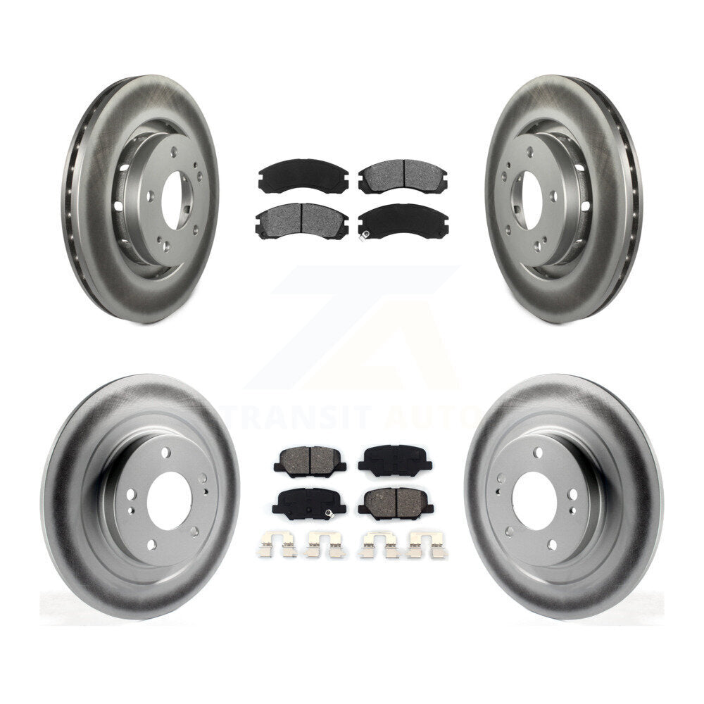 [Avant + Arrière] Kit de disque (revêtu) et plaquette (semi-métallique) de frein pour 2018-2020 Mitsubishi Outlander PHEV avec Manual Parking KGS-102393