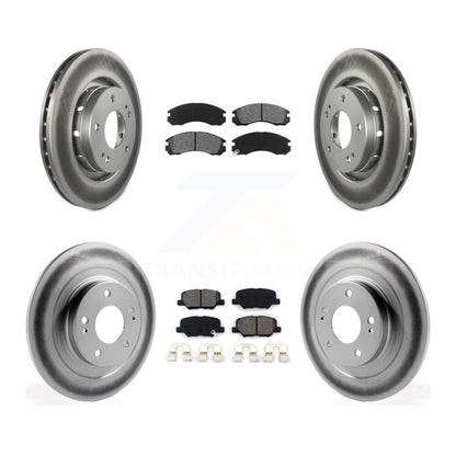 [Avant + Arrière] Kit de disque (revêtu) et plaquette (semi-métallique) de frein pour 2018-2020 Mitsubishi Outlander PHEV avec Manual Parking KGS-102393