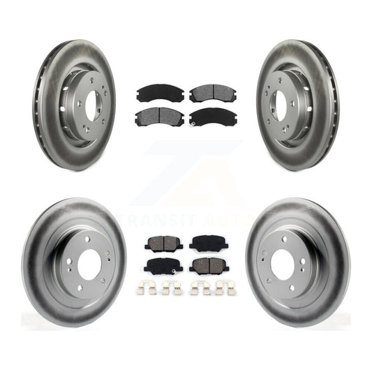 [Avant + Arrière] Kit de disque (revêtu) et plaquette (semi-métallique) de frein pour 2018-2020 Mitsubishi Outlander PHEV avec Manual Parking KGS-102393