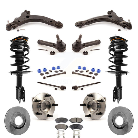 [Avant] Kit d'ensemble de jambe de suspension avec ressort hélicoïdal pour 2003 Pontiac Grand Prix Non-ABS Excludes 17" 18" Wheels Police Taxi Models KM-100008