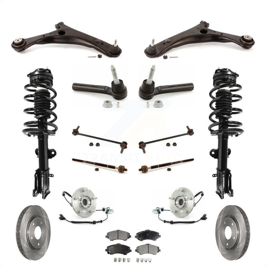[Avant] Kit d'ensemble de jambe de suspension avec ressort hélicoïdal pour 2008-2010 Chrysler Town & Country Dodge Grand Caravan Excludes Models avec Nivomat Rear KM-100073 par Transit Auto