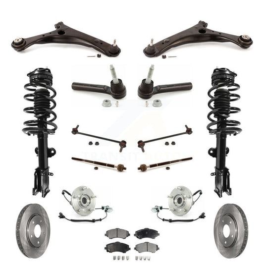 [Avant] Kit d'ensemble de jambe de suspension avec ressort hélicoïdal pour 2008-2010 Chrysler Town & Country Dodge Grand Caravan Excludes Models avec Nivomat Rear KM-100073