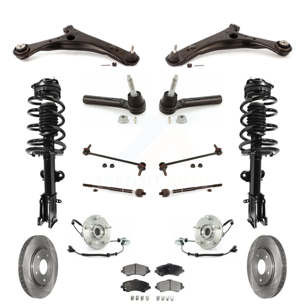 [Avant] Kit d'ensemble de jambe de suspension avec ressort hélicoïdal pour 2011 Dodge Grand Caravan Chrysler Town & Country Excludes Models avec Nivomat Rear KM-100074