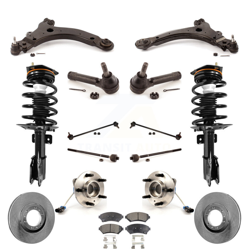 [Avant] Kit d'ensemble de jambe de suspension avec ressort hélicoïdal pour 2005 Pontiac Montana Base avec FWD 4-Wheel ABS Excludes All Wheel Drive KM-100086