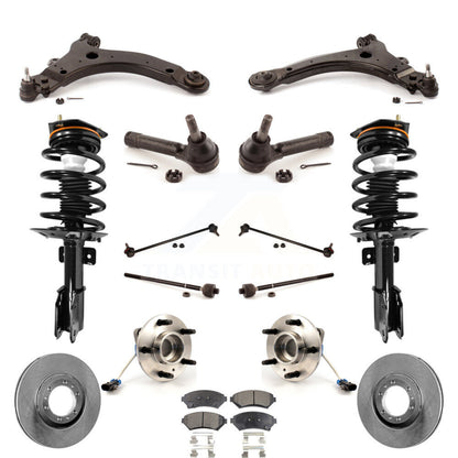 [Avant] Kit d'ensemble de jambe de suspension avec ressort hélicoïdal pour 2005 Pontiac Montana Base avec FWD 4-Wheel ABS Excludes All Wheel Drive KM-100086