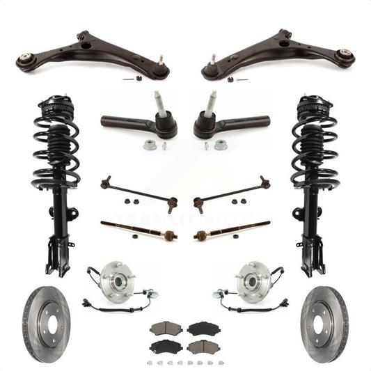 [Avant] Kit d'ensemble de jambe de suspension avec ressort hélicoïdal pour 2008-2010 Chrysler Town & Country Dodge Grand Caravan Excludes Models avec Nivomat Rear KM-100209 par Transit Auto