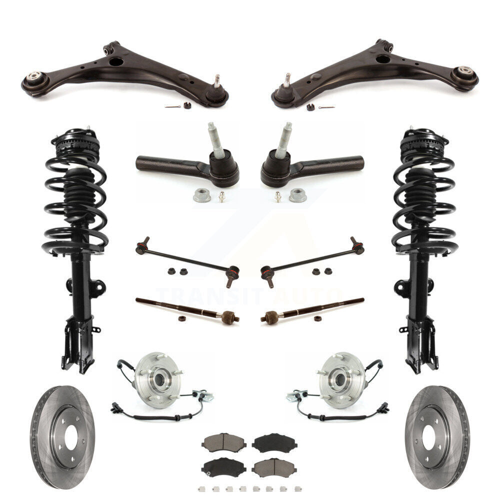 [Avant] Kit d'ensemble de jambe de suspension avec ressort hélicoïdal pour 2008-2010 Chrysler Town & Country Dodge Grand Caravan Excludes Models avec Nivomat Rear KM-100209