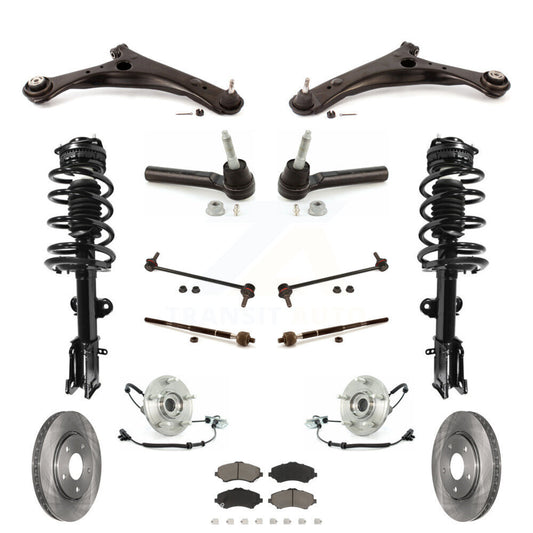 [Avant] Kit d'ensemble de jambe de suspension avec ressort hélicoïdal pour 2008-2010 Chrysler Town & Country Dodge Grand Caravan Excludes Models avec Nivomat Rear KM-100209