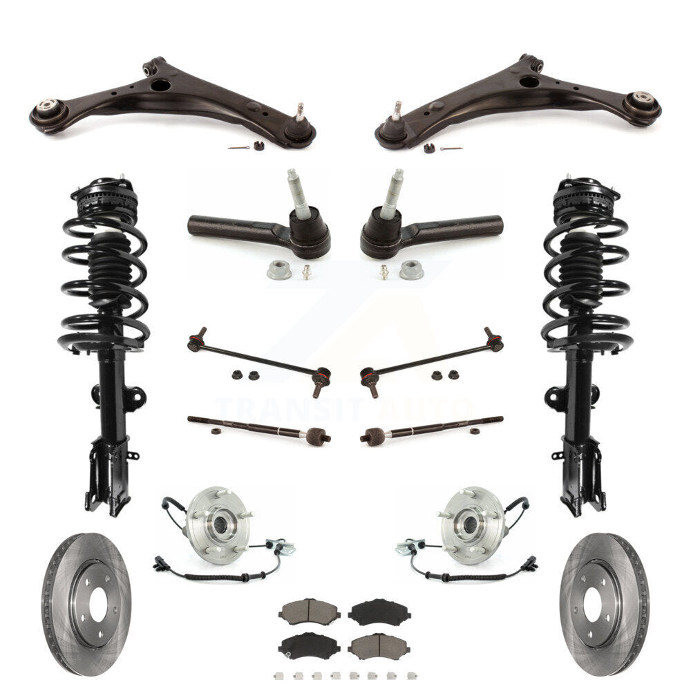 [Avant] Kit d'ensemble de jambe de suspension avec ressort hélicoïdal pour 2011 Dodge Grand Caravan Chrysler Town & Country Excludes Models avec Nivomat Rear KM-100210