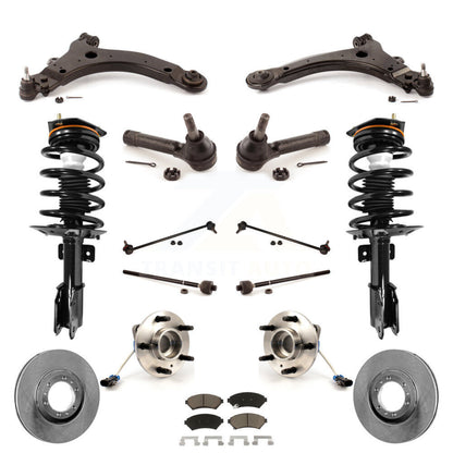 [Avant] Kit d'ensemble de jambe de suspension avec ressort hélicoïdal pour 2005 Pontiac Montana Base avec FWD 4-Wheel ABS Excludes All Wheel Drive KM-100227