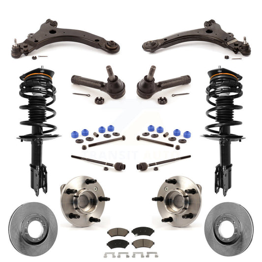 [Avant] Kit d'ensemble de jambe de suspension avec ressort hélicoïdal pour 2003 Pontiac Grand Prix Non-ABS Excludes 17" 18" Wheels Police Taxi Models KM-100243