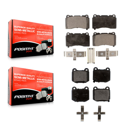 [Avant + Arrière] Kit de plaquette (semi-métallique) de frein pour Subaru Impreza Mitsubishi Lancer WRX STI BRZ Toyota 86 KPF-100011