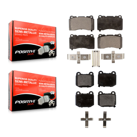 [Avant + Arrière] Kit de plaquette (semi-métallique) de frein pour Subaru Impreza Mitsubishi Lancer WRX STI BRZ Toyota 86 KPF-100011