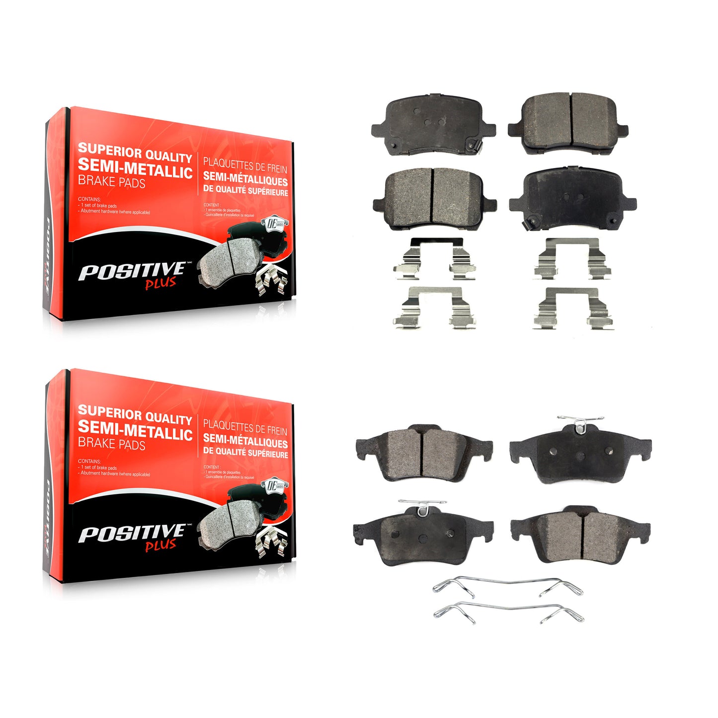 [Avant + Arrière] Kit de plaquette (semi-métallique) de frein pour Pontiac Solstice Saturn Sky KPF-100019